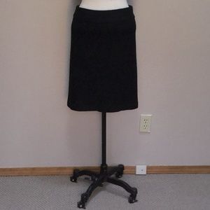 Classic double back slit worsted wool pencil skirt